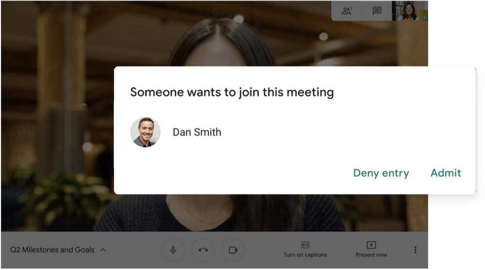 Google Meet會議請求加入設置